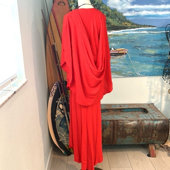 Afghan Blue Sky,Stunning Red,Convertible EUC,Heavier(No Bundles)POCKETS, Size M - Picture 4 of 16